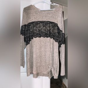 Maurice’s 3x sweater with lace, never worn, only washed once after buying